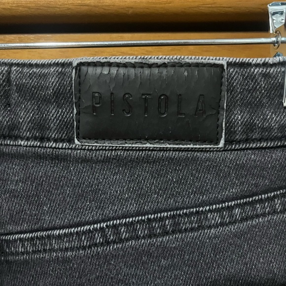 Pistola High Rise Straight Leg Jeans in Washed Black - Size 27 - Picture 5 of 9